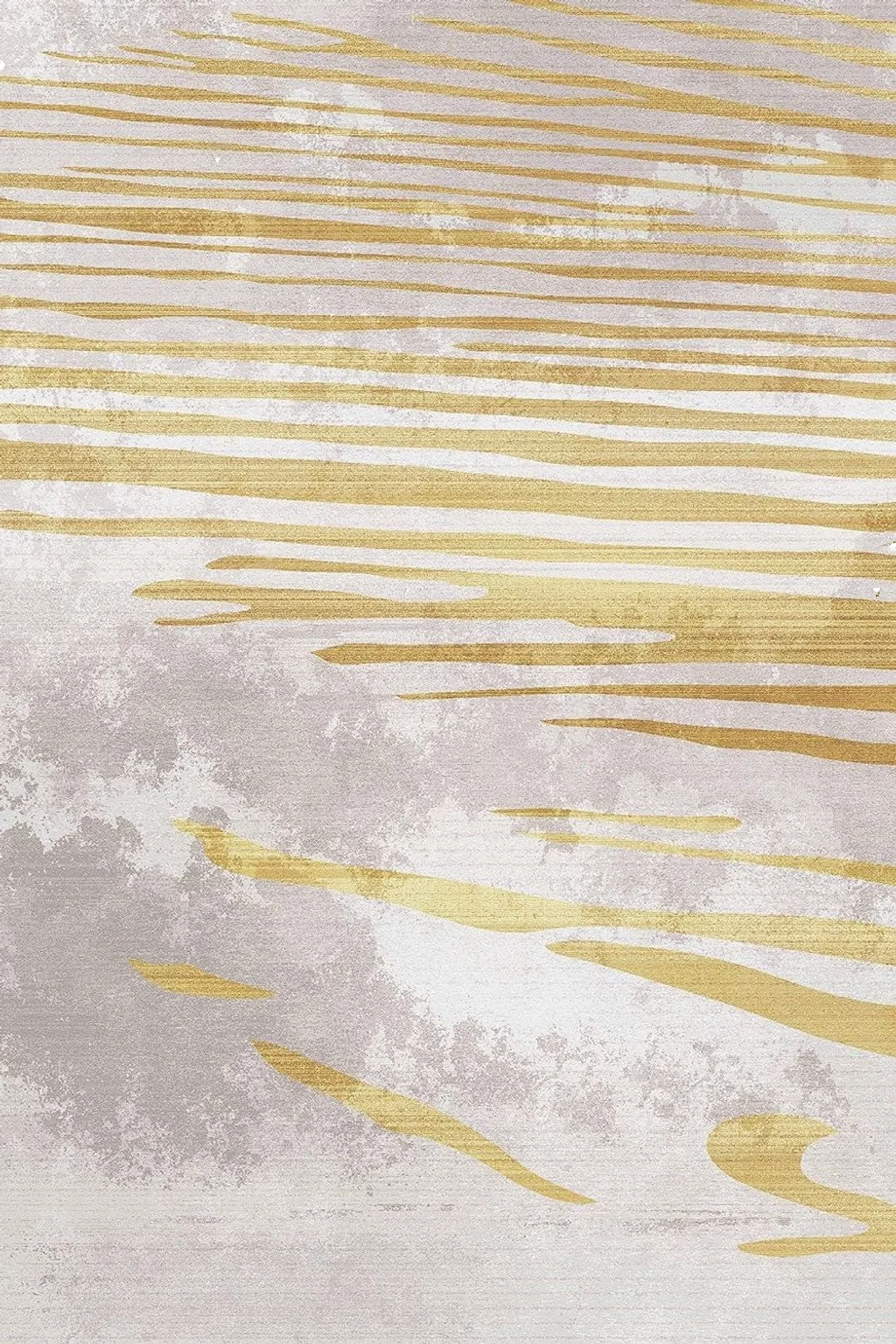 FINOREN Modern Area Rug,Line Swoosh Soft Non-Slip Rug for Bedroom Living Room Hallway Dining Room Office Dorm Room,Washable Low Pile Floor Decor,Child Pet Friendly,Grey Gold,5x7 Feet - 5′0″x7′0″