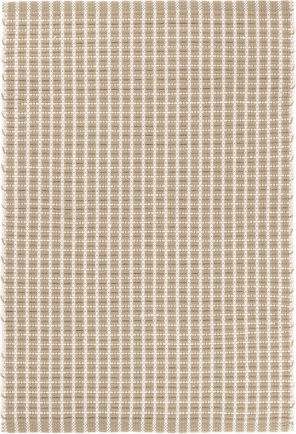 Dash and Albert Gridiron Wheat Handwoven Indoor/Outdoor Rug, 8 X 10 Feet, Neutral Geometric Pattern - 8′0″x10′0″