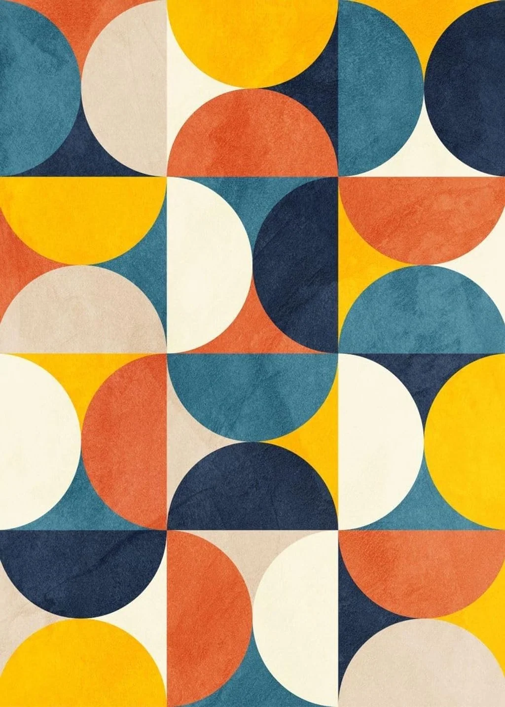 Blue Yellow Orange Washable Soft Wool Minimalist Modern Area Rug 10x14 Mid Century Rug for Livingroom Bedroom Diningroom Vibrant Arti Home Office Floor Carpet - 9′10″x13′9″