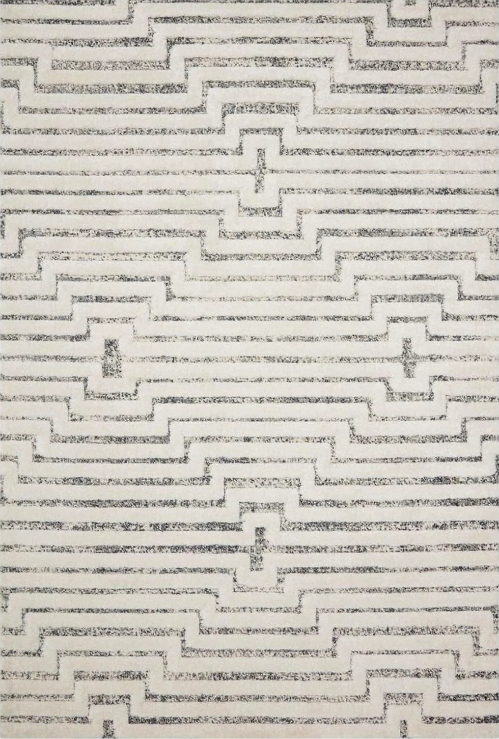 Loloi II Hagen Collection HAG-03 White/Sky 6'-7" x 9'-2" Area Rug - 6′7″x9′2″