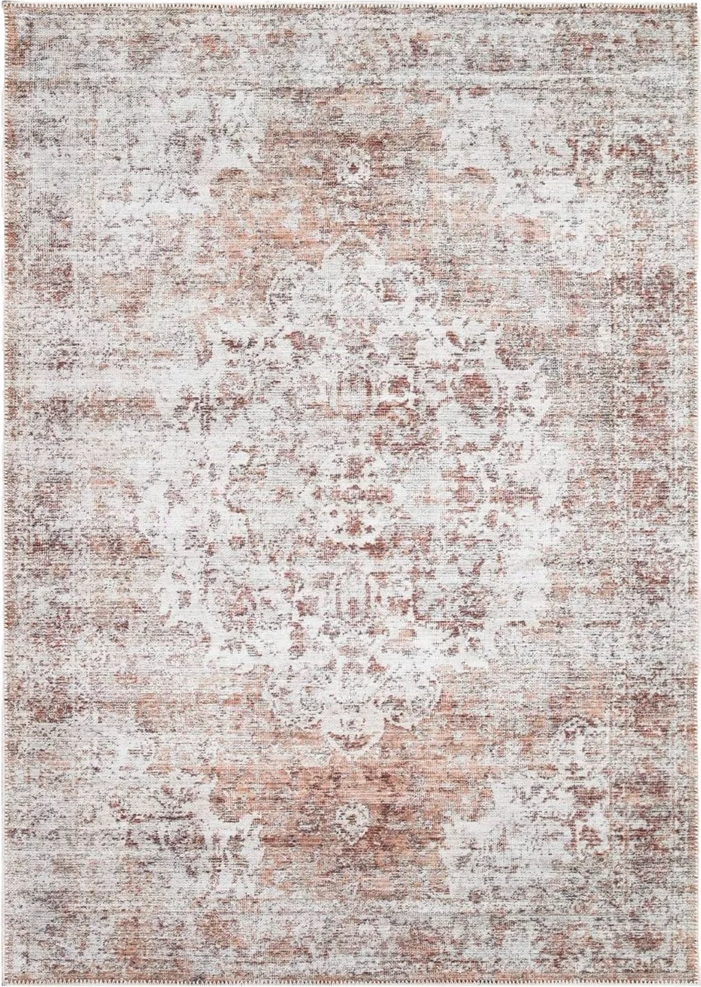 Bloom Rugs Washable Non-Slip 9' x 12' Rug - Ivory/Blush Traditional Area Rug for Living Room, Bedroom, Dining Room, and Kitchen - Exact Size: 9' x 12' - 9′0″x12′0″