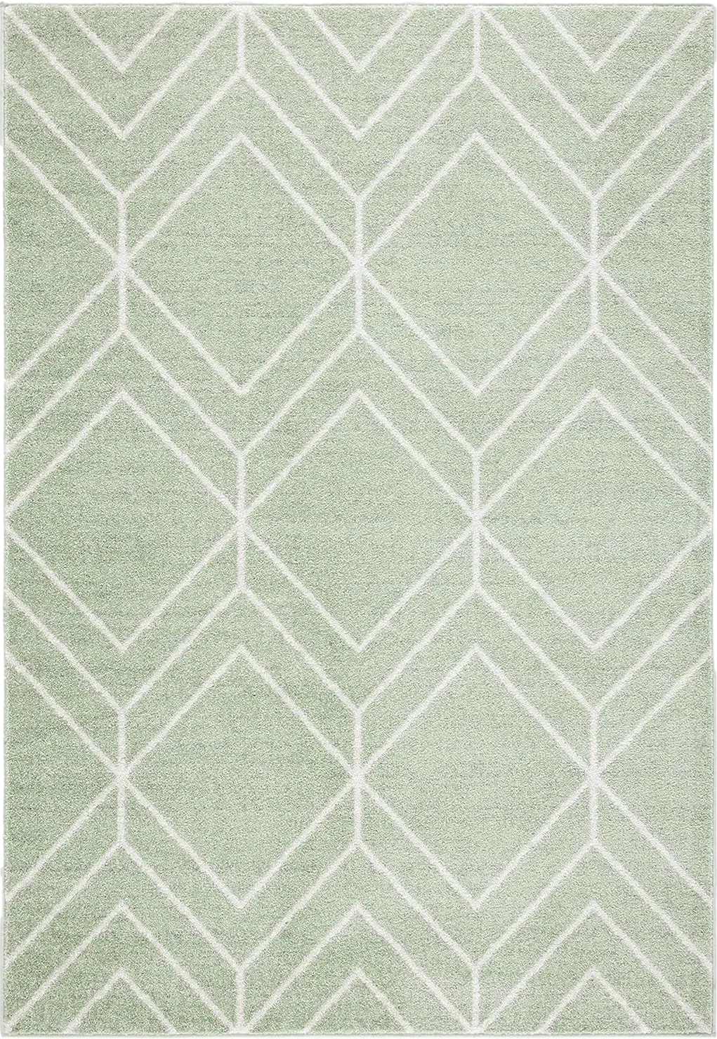 SAFAVIEH Adirondack Collection Area Rug - 8' x 10', Sage & Ivory, Modern Geometric Design, Non-Shedding & Easy Care, Ideal for High Traffic Areas in Living Room, Bedroom (ADR241Y) - 8′0″x10′0″