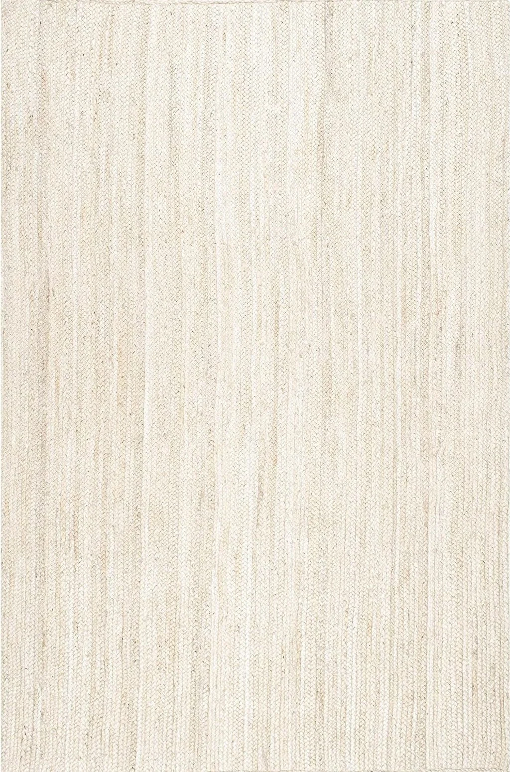NuLOOM Rigo Hand Woven Farmhouse Jute Area Rug, 8' x 10', Off-white - 8′0″x10′0″