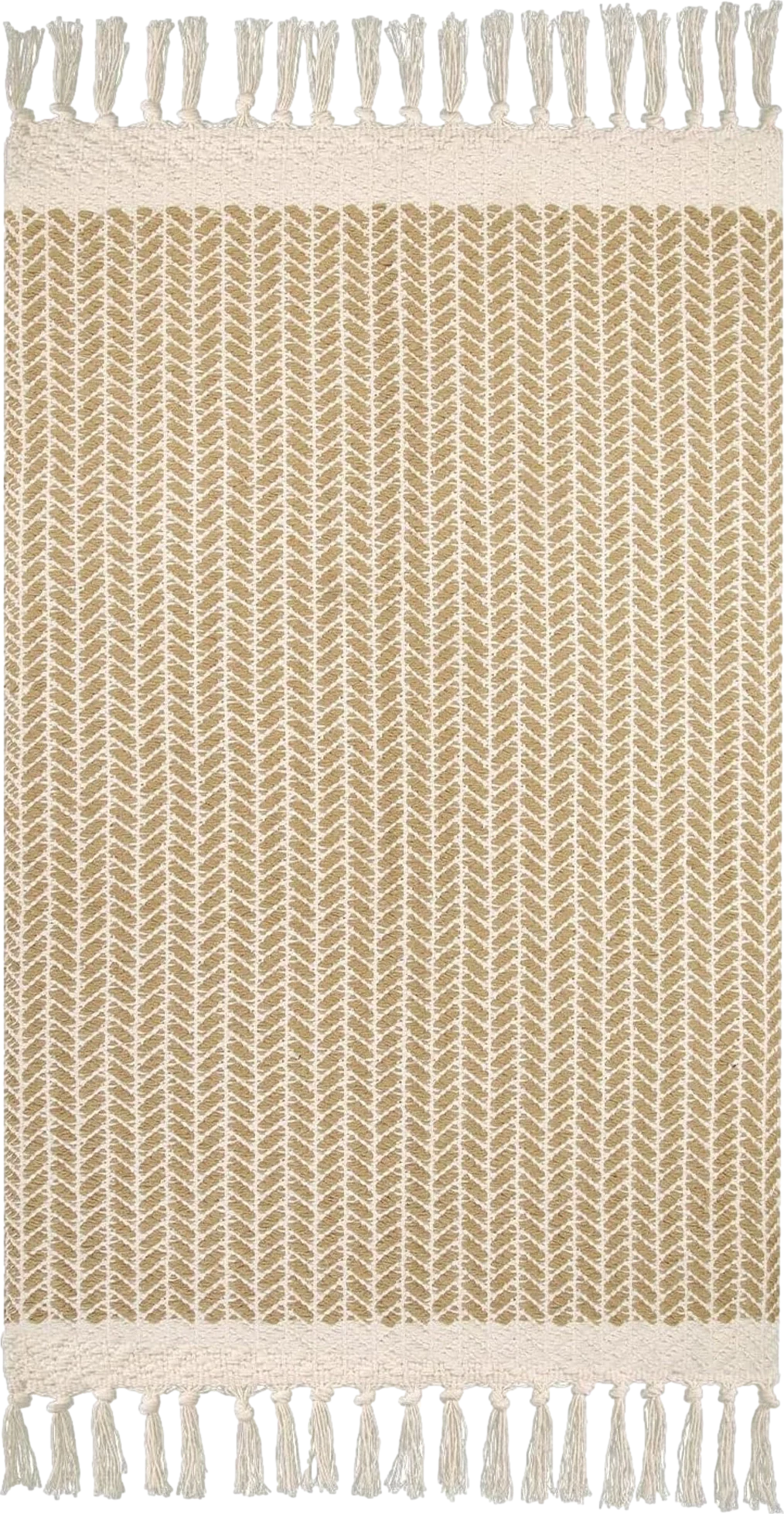 Lahome Boho Bathroom Rugs, Small 2x3 Front Door Mat Lightweight Kitchen Rug Woven Cotton Area Rug with Tassels, Farmhouse Non-Shedding Washable Throw Rug Low Pile Carpet for Entry Laundry, Khaki - 2′0″x2′11″