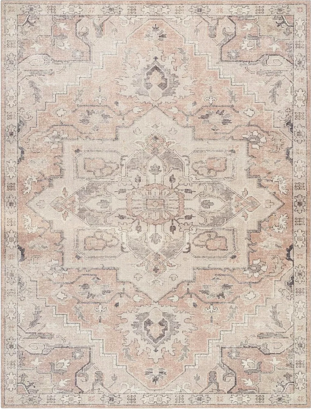 Becki Owens x Surya Elle Medallion Area Rug , 5'3" x 7', Taupe - 5′3″x7′0″