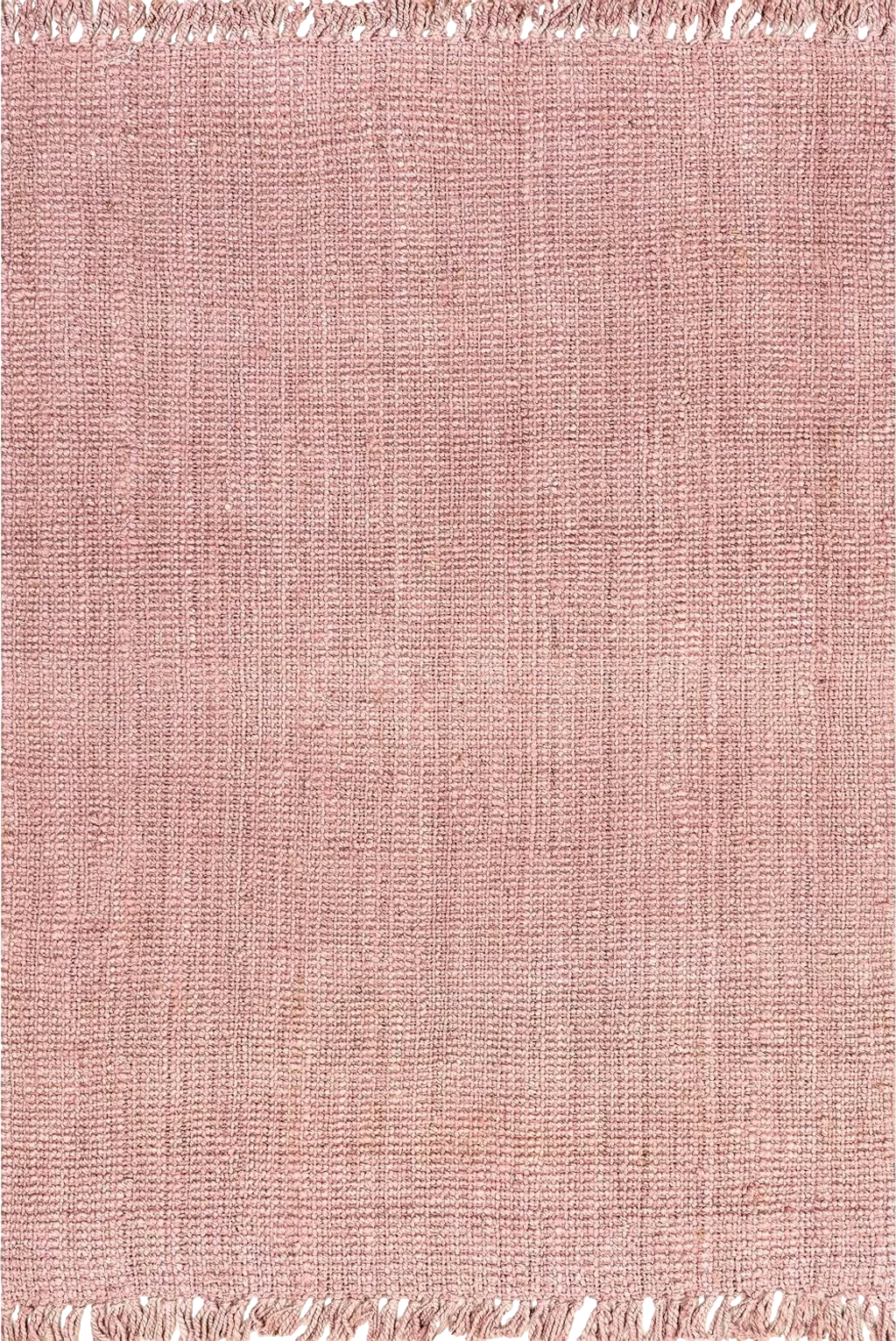 nuLOOM Daniela Farmhouse Chunky Jute Area Rug, 8x10, Baby Pink - 8′0″x10′0″