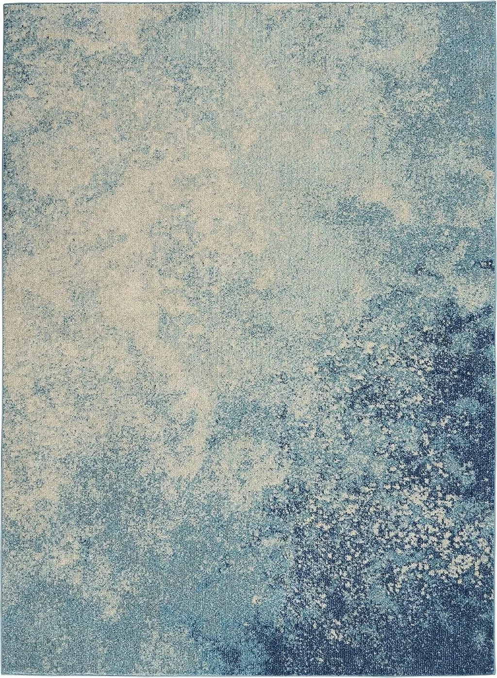 Nourison Passion Navy/Light Blue 8' x 10' Area -Rug, Modern, Abstract, Easy -Cleaning, Non Shedding, Bed Room, Living Room, Dining Room, Kitchen (8x10) - 8′0″x10′0″