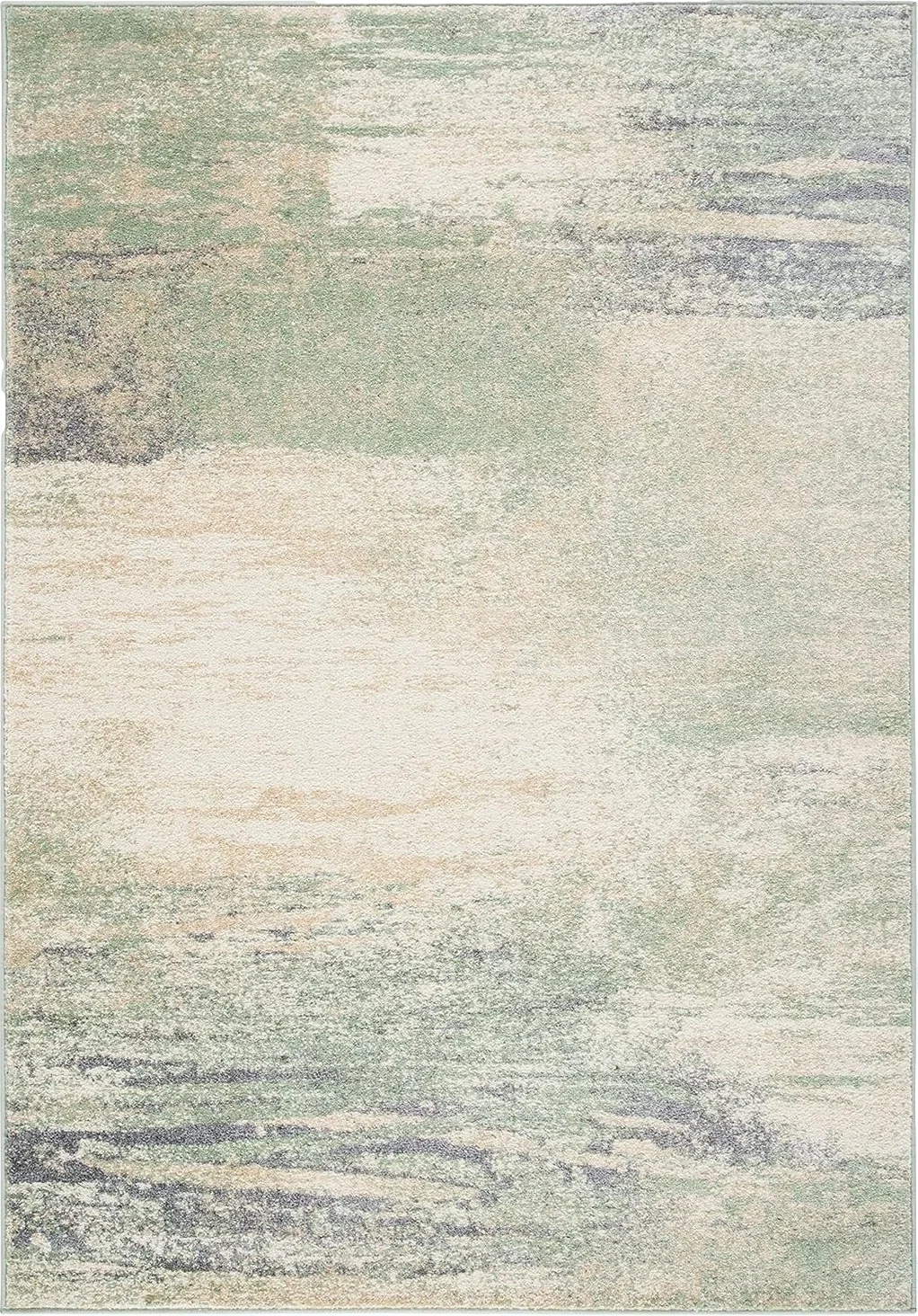 SAFAVIEH Adirondack Collection Area Rug - 6' x 9', Ivory & Sage, Modern Abstract Design, Non-Shedding & Easy Care, Ideal for High Traffic Areas in Living Room, Bedroom (ADR112W) - 6′0″x9′0″