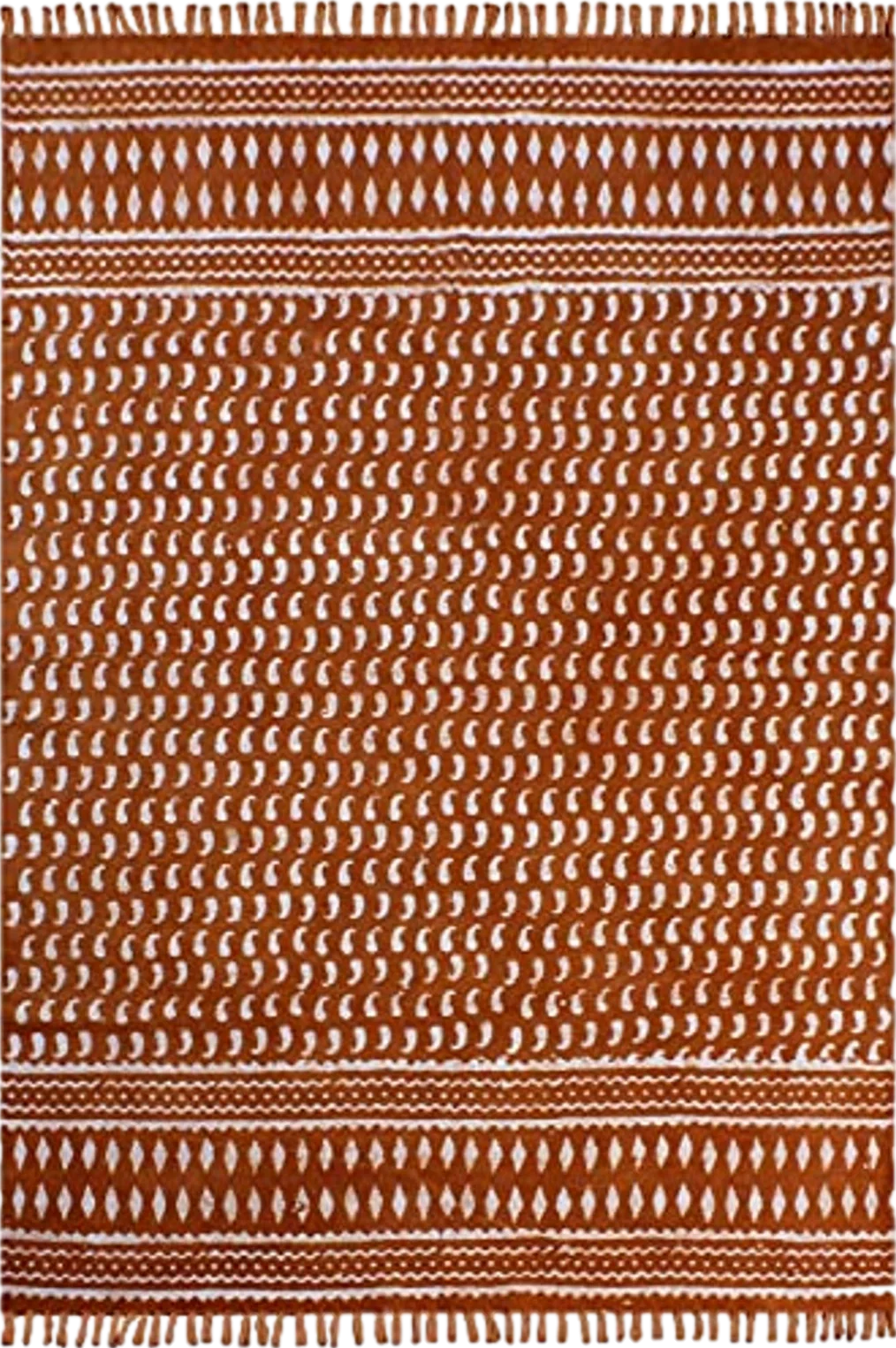 CASAVANI Area Rug 5x8 Kilim Rug Handmade Boho Rug Geometric Rug Red Beige Cotton Area Rug Easy Washable Rug Flatweave Rugs for Small Bedroom Rug Living Room Kitchen Bathroom Laundry Room - 5′0″x8′0″