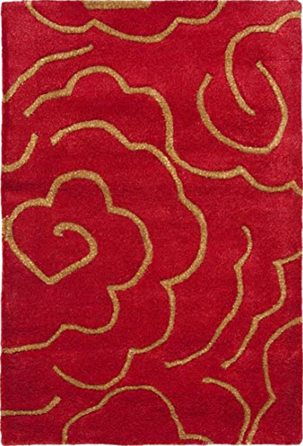 SAFAVIEH Soho Collection 2' x 3' Red SOH812A Handmade Premium Wool & Viscose Accent Rug - 2′0″x3′0″