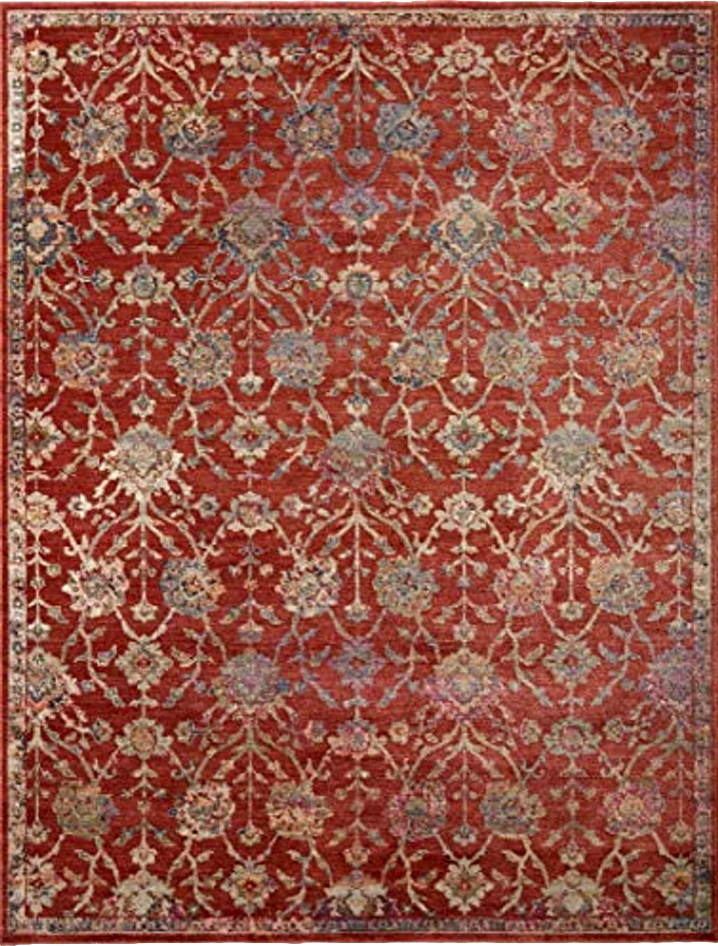 Loloi Giada 9'-0" x 12'-0" Area Rug in Red/Multi - Traditional Accent Rug, Modern Color Rug for Living Room, Bedroom, Entryway & Hallway, No Shed High Traffic Home Décor - 9′0″x12′0″