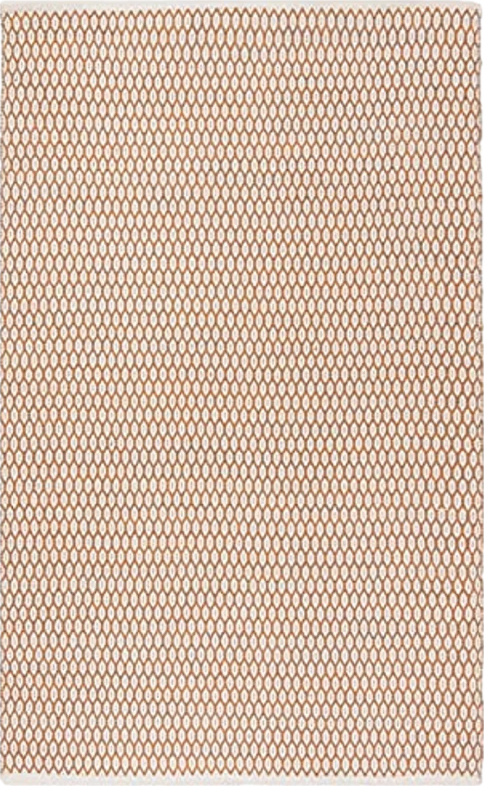SAFAVIEH Montauk Collection Area Rug - 5' x 8', Orange & Ivory, Handmade Cotton, Ideal for High Traffic Areas in Living Room, Bedroom (MTK608D) - 5′0″x8′0″