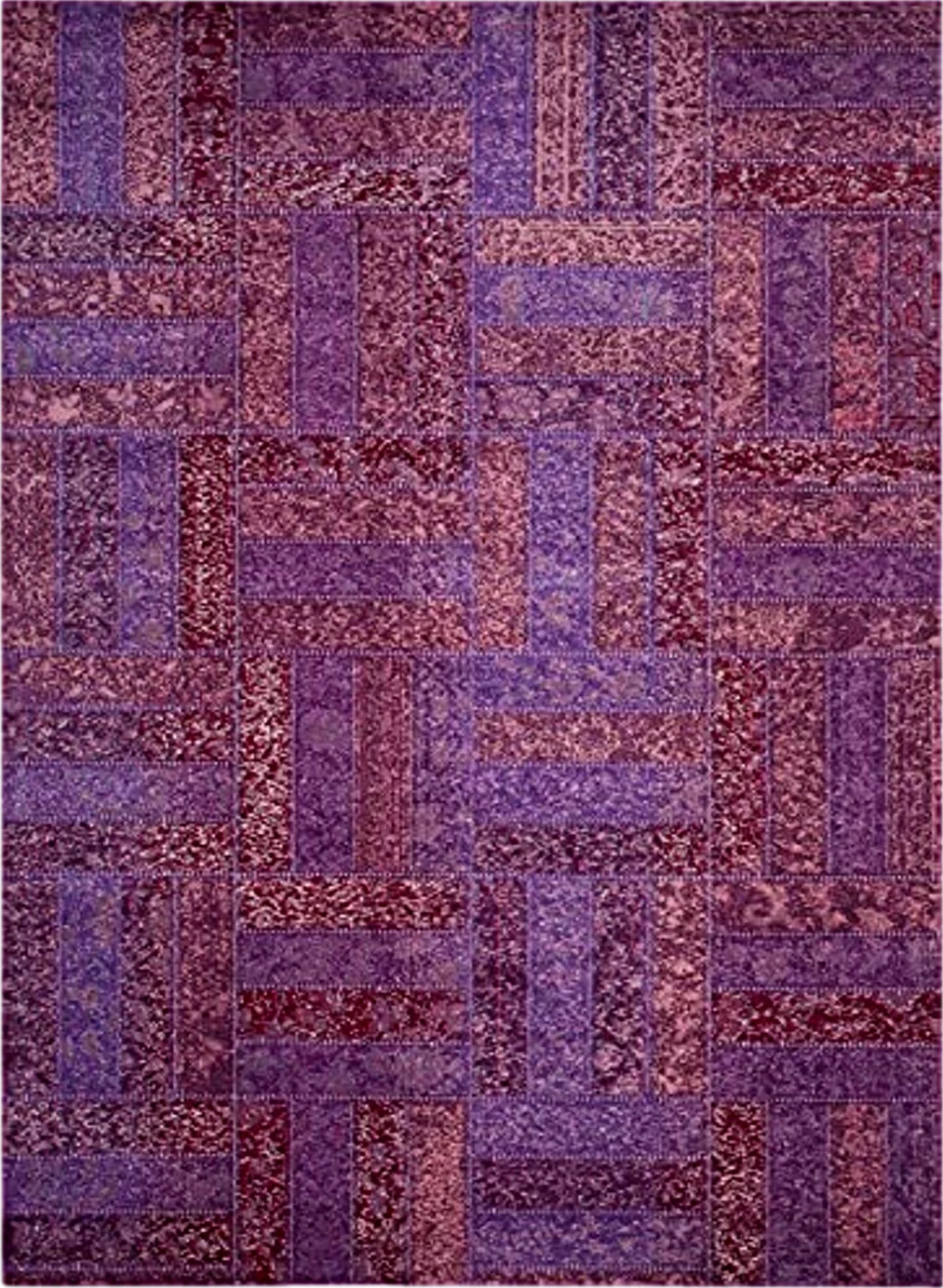 SAFAVIEH Monaco Collection Area Rug - 6'7" x 9'2", Purple & Multi, Modern Design, Non-Shedding & Easy Care, Ideal for High Traffic Areas in Living Room, Bedroom (MNC214L) - 6′8″x9′2″