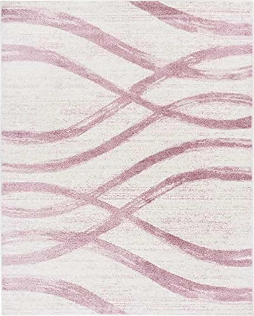 SAFAVIEH Adirondack Collection Area Rug - 9' x 12', Cream & Purple, Modern Wave Distressed Design, Non-Shedding & Easy Care, Ideal for High Traffic Areas in Living Room, Bedroom (ADR125L) - 9′0″x12′0″