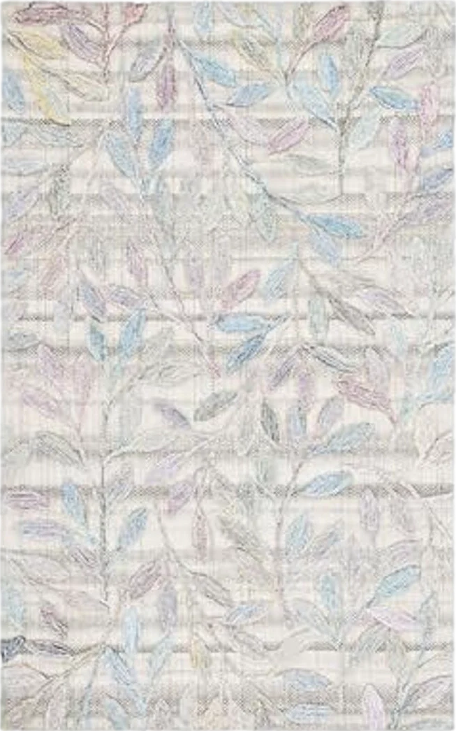 SAFAVIEH South Hampton Collection 5' x 8' Purple / Blue SHA302V Handmade Botanical Wool Area Rug - 5′0″x8′0″