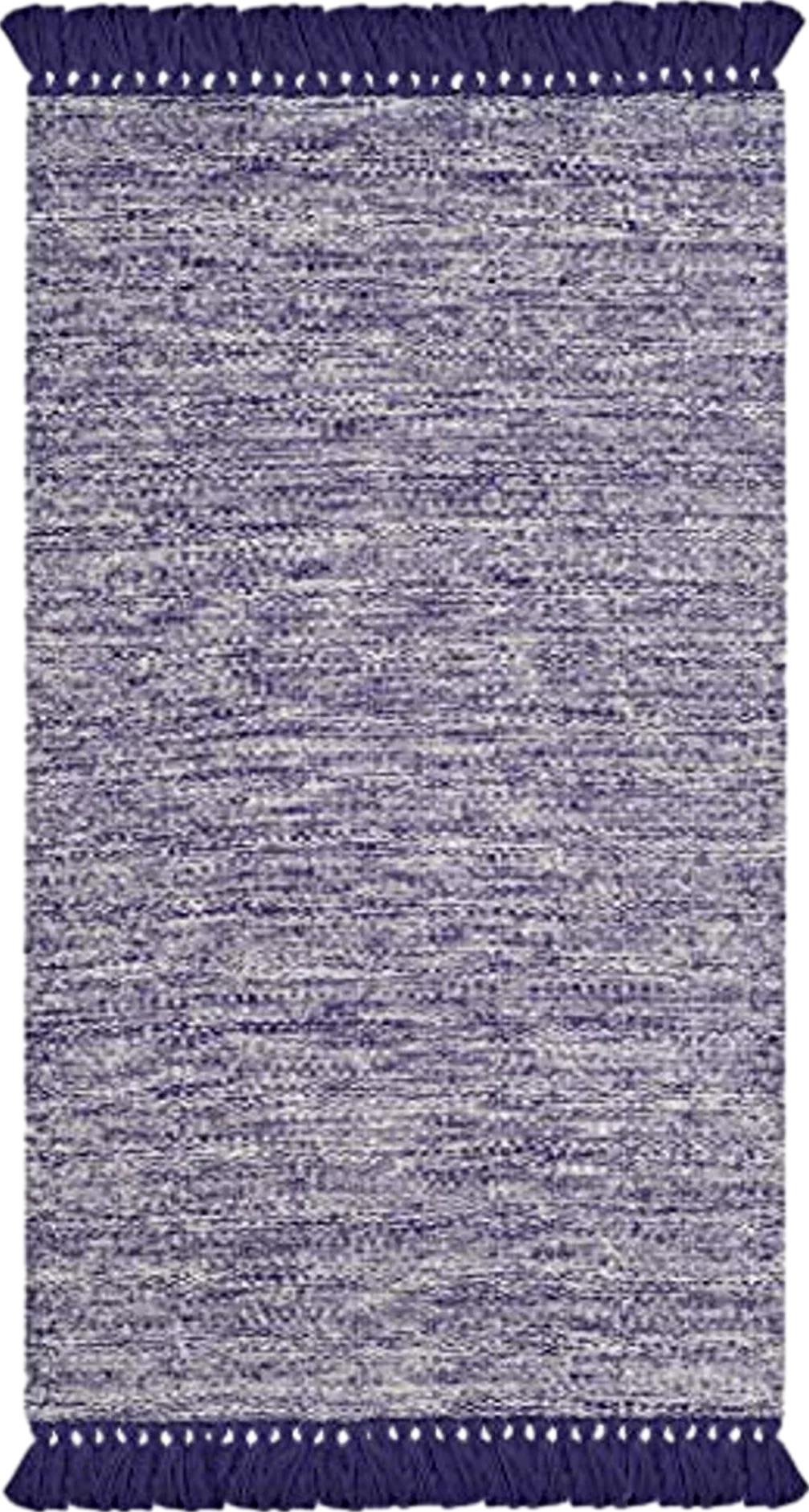 SAFAVIEH Montauk Collection Runner Rug - 2'3" x 7', Purple, Handmade Tassel Cotton, Ideal for High Traffic Areas in Living Room, Bedroom (MTK610S) - 2′4″x7′0″
