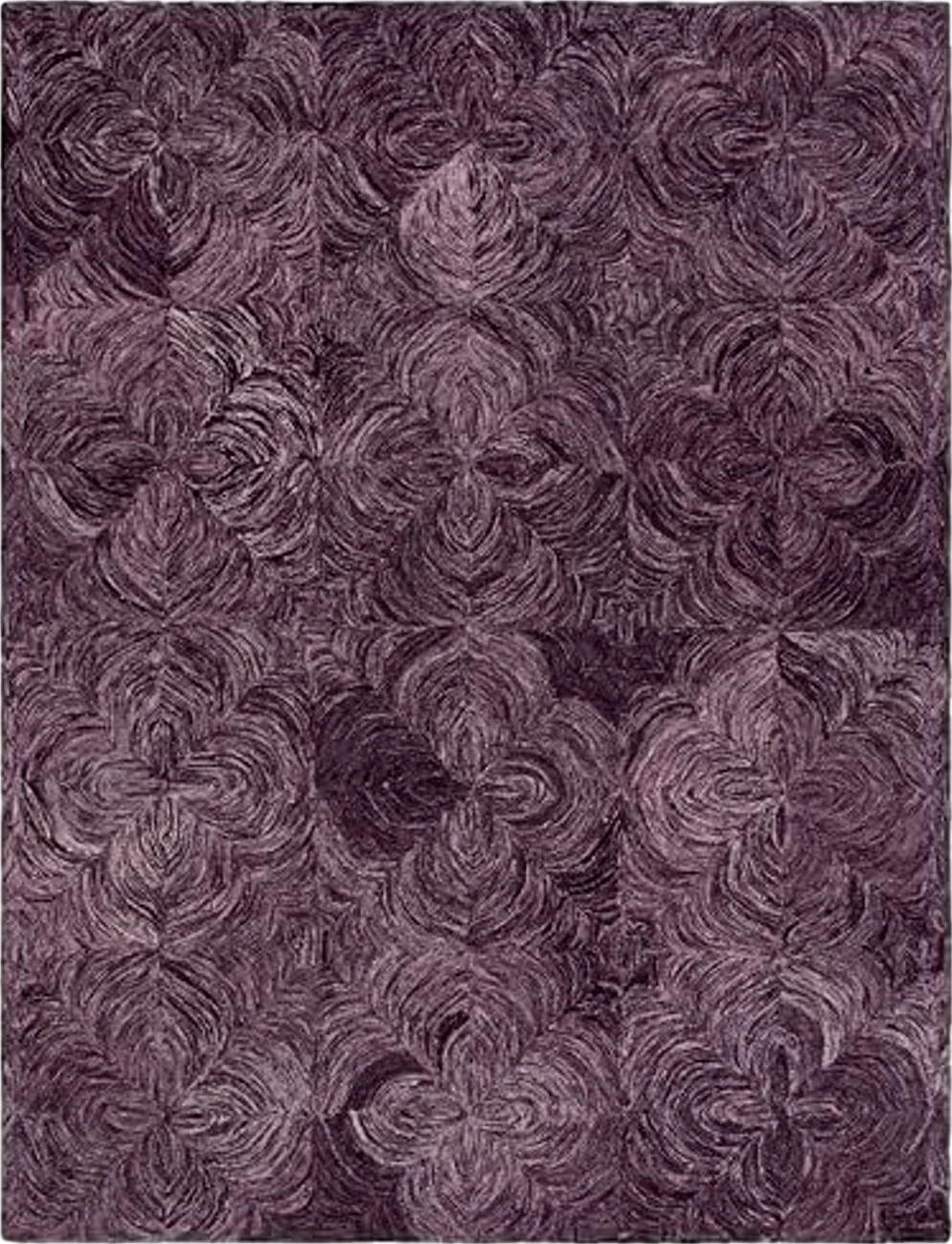 SAFAVIEH Ikat Collection Area Rug - 8' x 10', Purple, Handmade Wool, Ideal for The Living Room, Dining, Bedroom (IKT632V) - 8′0″x10′0″