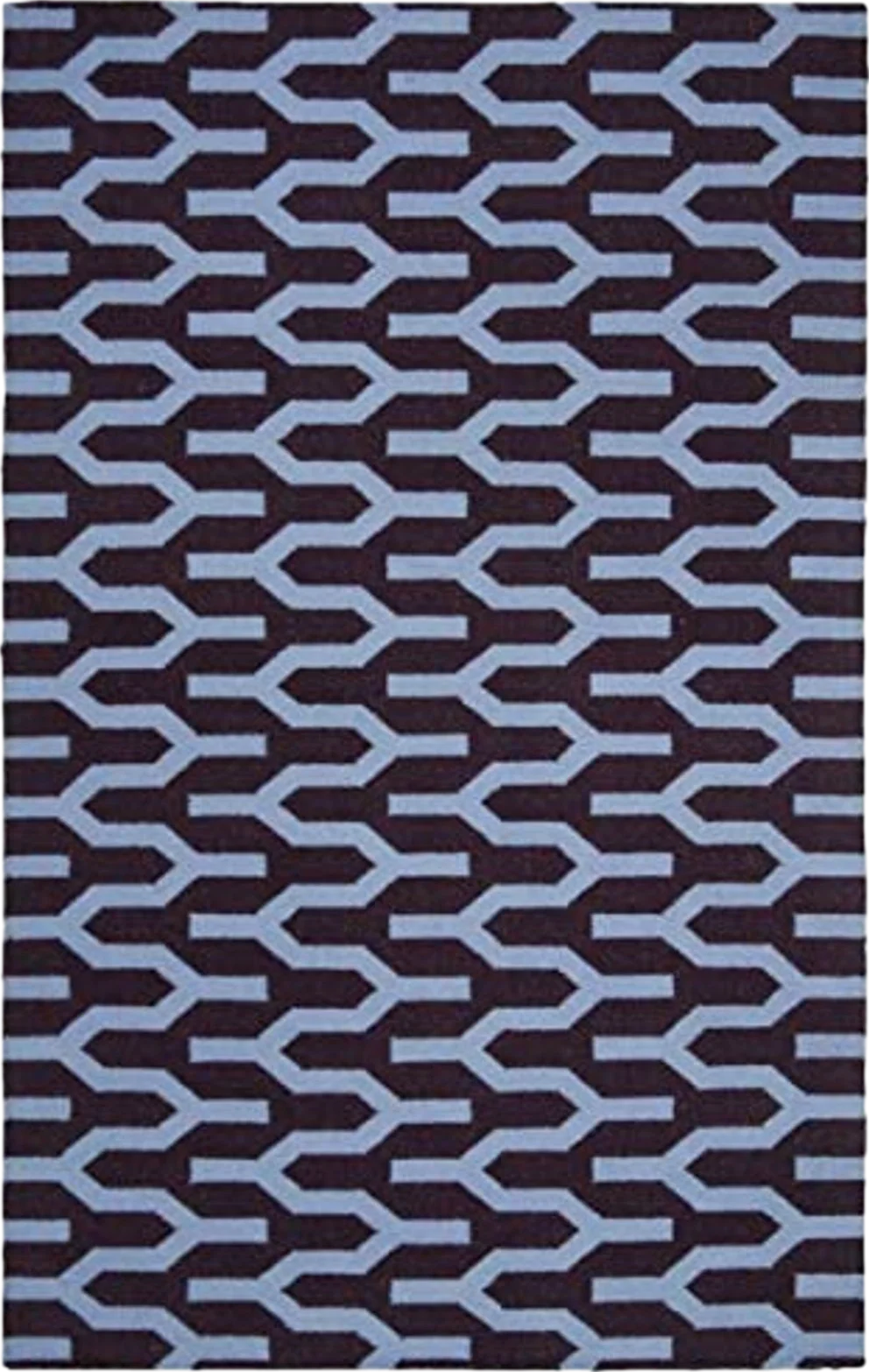 SAFAVIEH Dhurries Collection 5' x 8' Purple / Blue DHU630B Handmade Flatweave Premium Wool Area Rug - 5′0″x8′0″