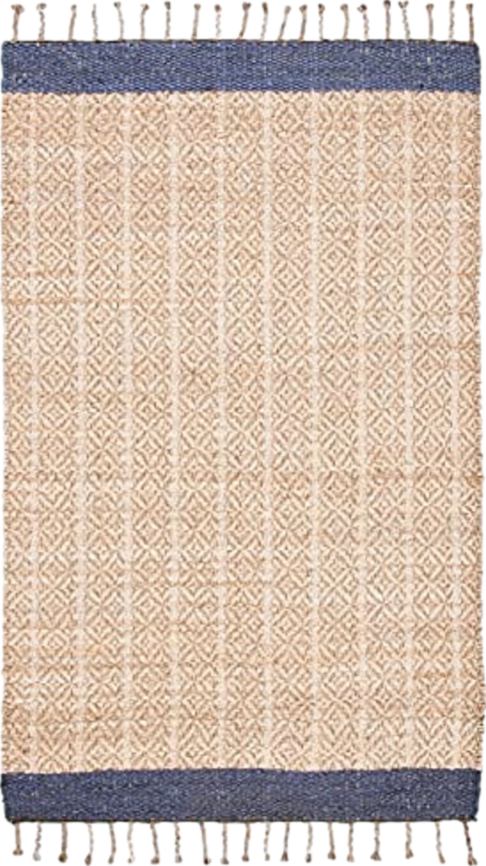 SAFAVIEH Cape Cod Collection Area Rug - 8' x 10', Natural & Purple, Handmade Stripe Jute & Cotton Braided Tassel, Ideal for High Traffic Areas in Living Room, Bedroom (CAP846V) - 8′0″x10′0″