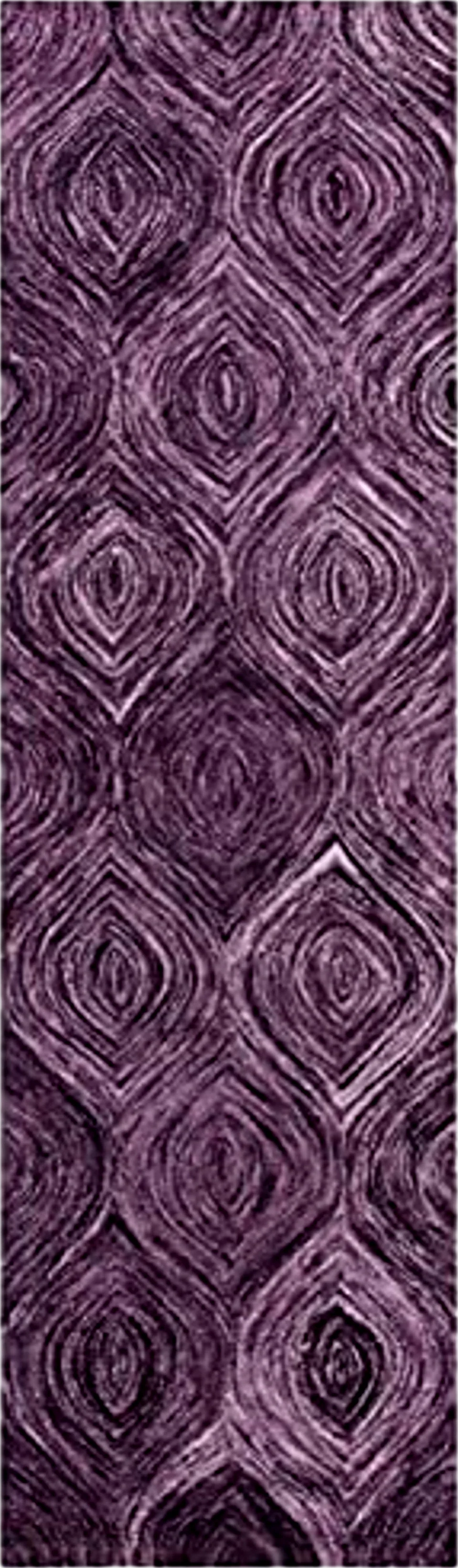 SAFAVIEH Ikat Collection Runner Rug - 2'3" x 8', Purple, Handmade Wool, Ideal for High Traffic Areas in Living Room, Bedroom (IKT631P) - 2′4″x8′0″