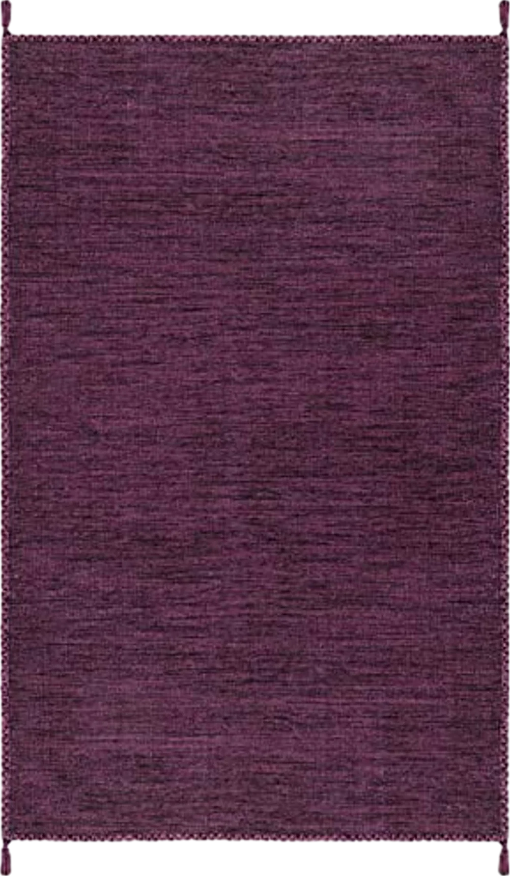 SAFAVIEH Montauk Collection Area Rug - 5' x 8', Purple & Black, Handmade Corner Tassel Flat Weave Cotton, Ideal for High Traffic Areas in Living Room, Bedroom (MTK150R) - 5′0″x8′0″