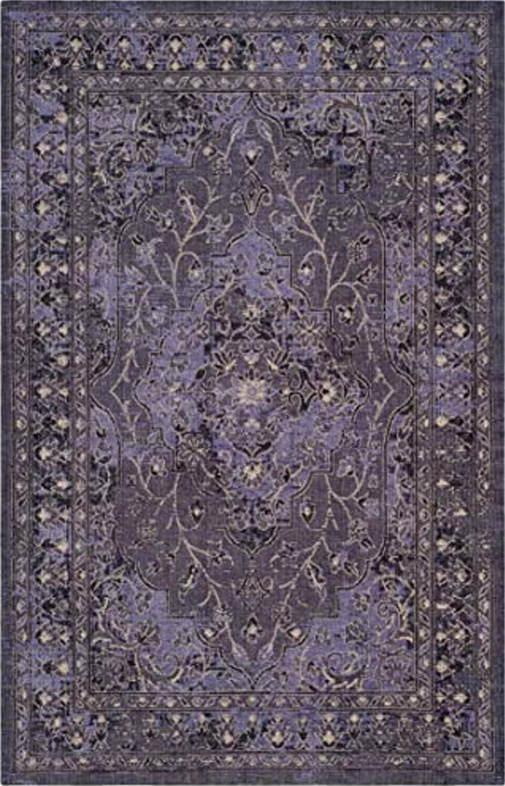 SAFAVIEH Palazzo Collection Area Rug - 8' x 11', Purple & Black, Oriental Design, Non-Shedding & Easy Care, Ideal for High Traffic Areas in Living Room, Bedroom (PAL128-9073) - 8′0″x11′0″