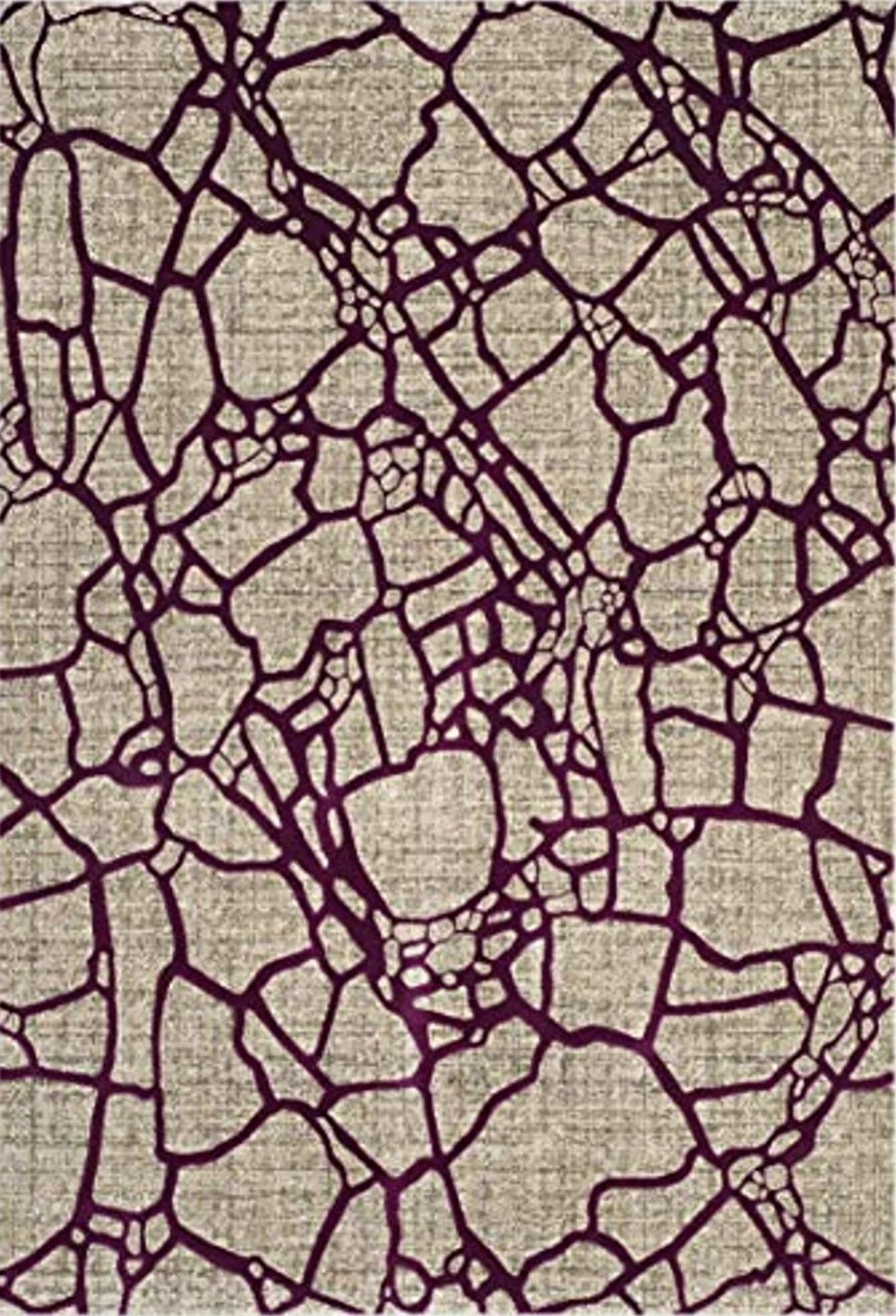 SAFAVIEH Porcello Collection Area Rug - 6' x 9', Light Grey & Purple, Modern Abstract Design, Non-Shedding & Easy Care, Ideal for High Traffic Areas in Living Room, Bedroom (PRL7737B) - 6′0″x9′0″