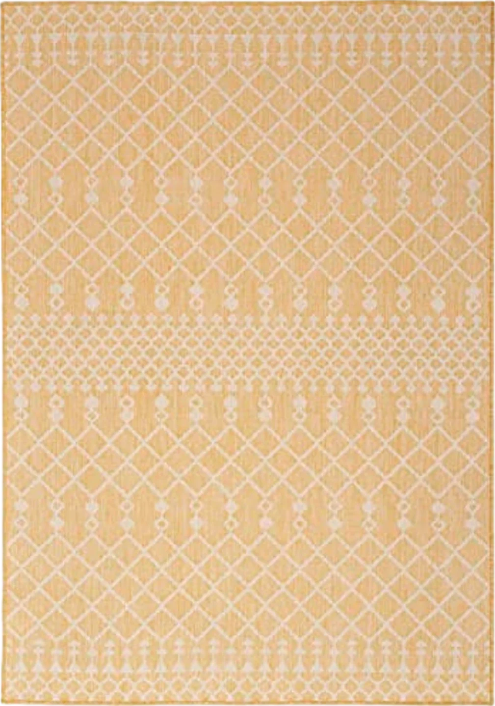 Nourison Positano Indoor/Outdoor Yellow 6' x 9' Area Rug, Easy Cleaning, Non Shedding, Bed Room, Living Room, Dining Room, Deck, Backyard, Patio (6x9) - 6′0″x9′0″