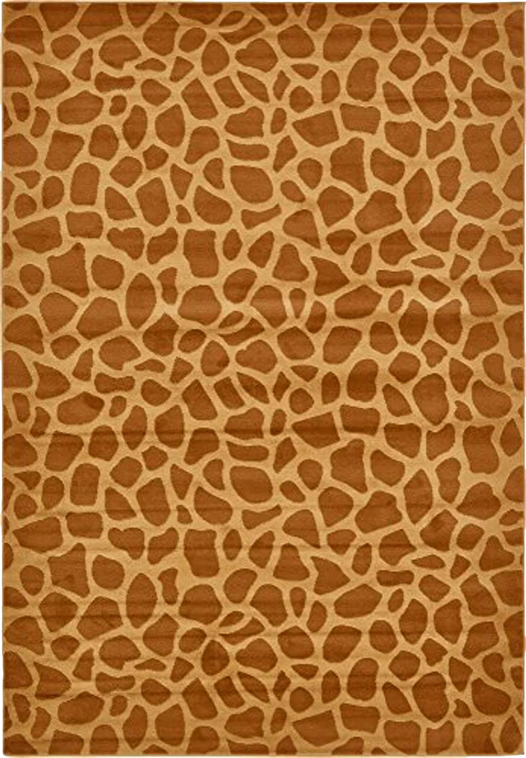 Unique Loom Wildlife Collection Animal Inspired with Giraffe Print Design Area Rug, 7 ft x 10 ft, Yellow/Light Brown - 7′1″x10′0″