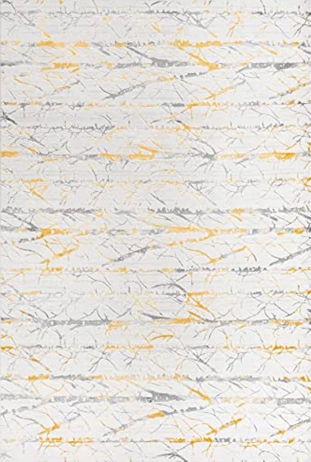 Unique Loom Finsbury Collection Area Rug - Anne (6' 1" x 9' Rectangle, Yellow and Gray/ Ivory) - 6′1″x9′0″