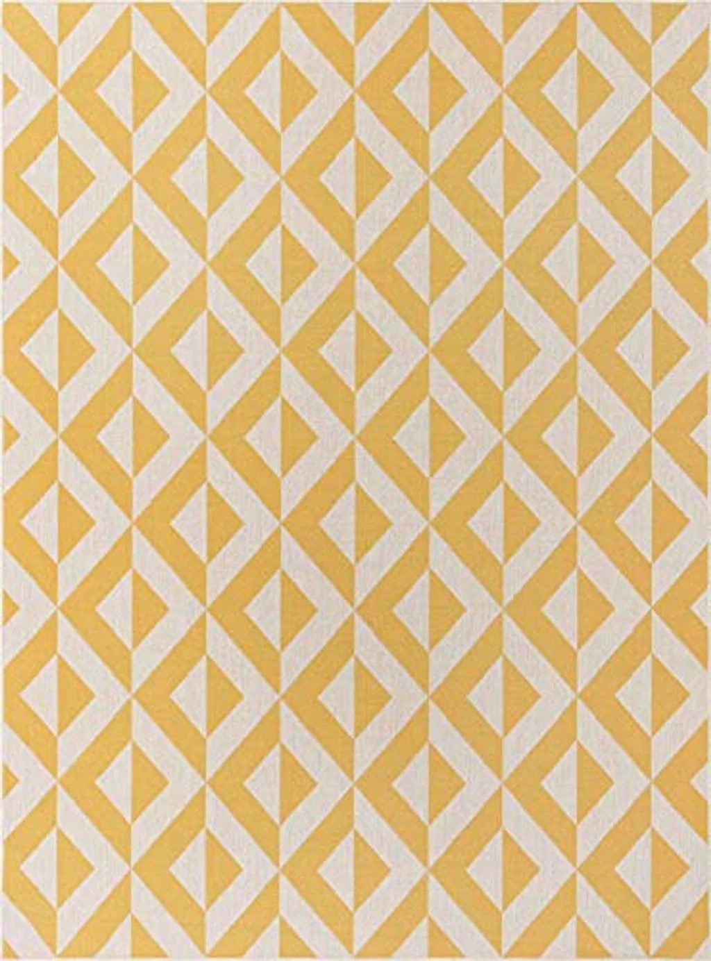 Unique Loom Jill Zarin Outdoor Collection Area Rug - Napa (9' x 12' Rectangle, Yellow/ Ivory) - 9′0″x12′0″