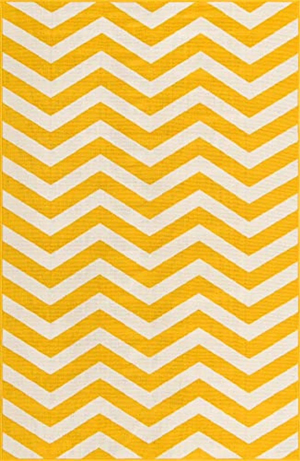 Unique Loom Outdoor Coastal Collection Area Rug - Dalgalar (5' 3" x 8' Rectangle, Yellow/ Ivory) - 5′3″x8′0″