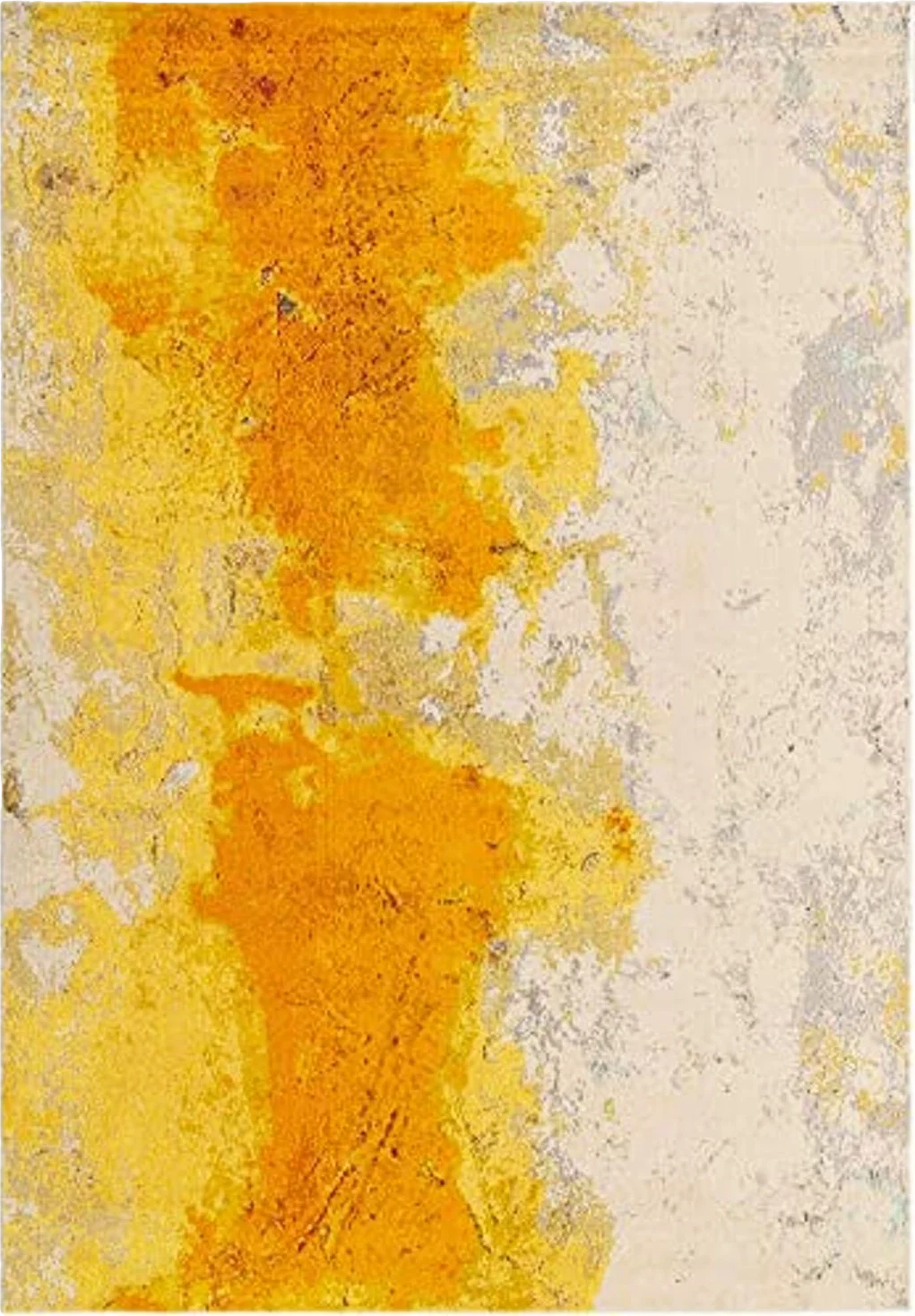 Unique Loom Estrella Collection Bright Colors, Abstract, Modern, Distressed Area Rug, 7' 0" x 10' 0", Yellow/Beige - 7′1″x10′0″