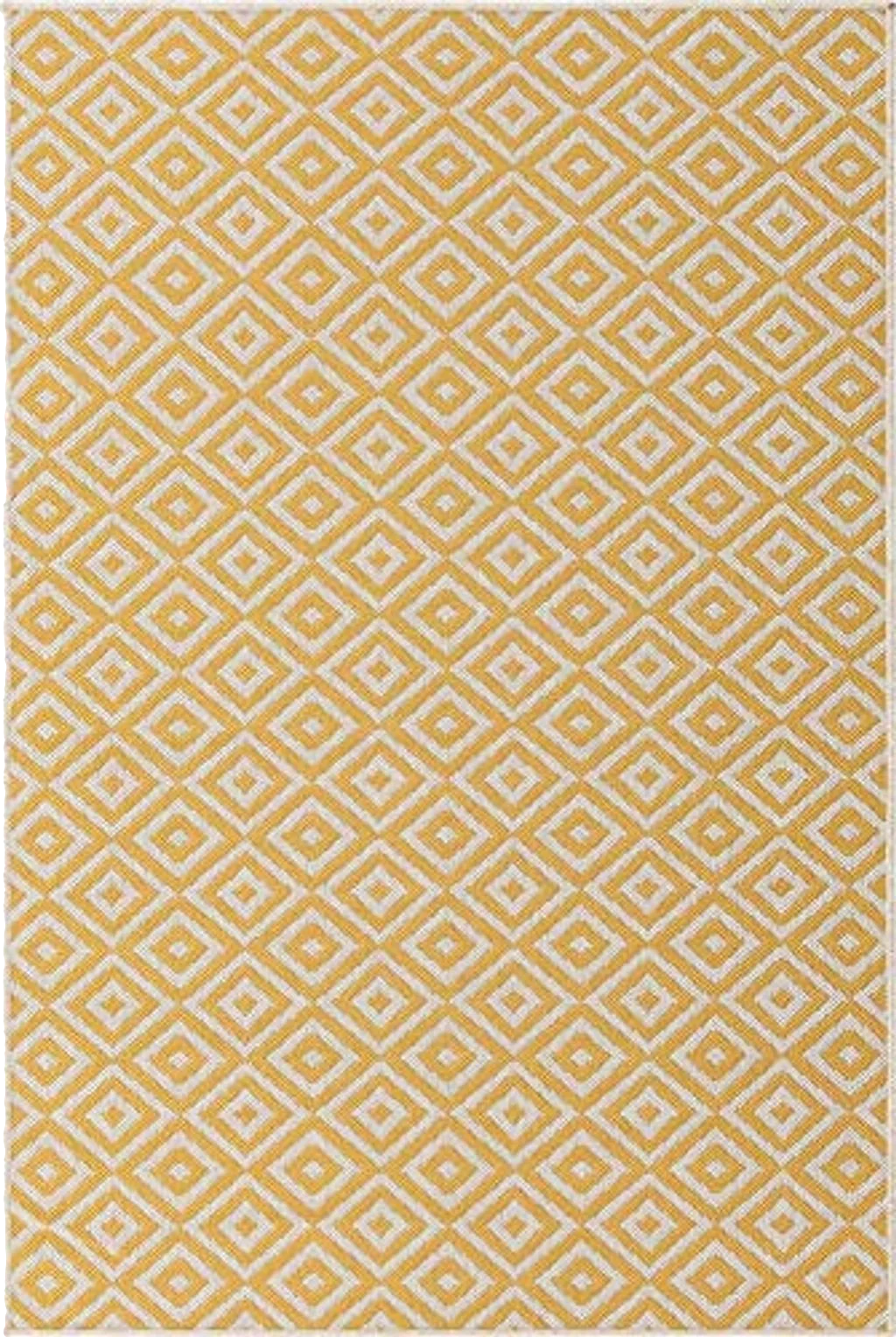 Unique Loom Outdoor Collection Area Rug - Costa Rica (4' 1' x 6' 1' Rectangle, Yellow Ivory/ Ivory) - 4′1″x6′1″