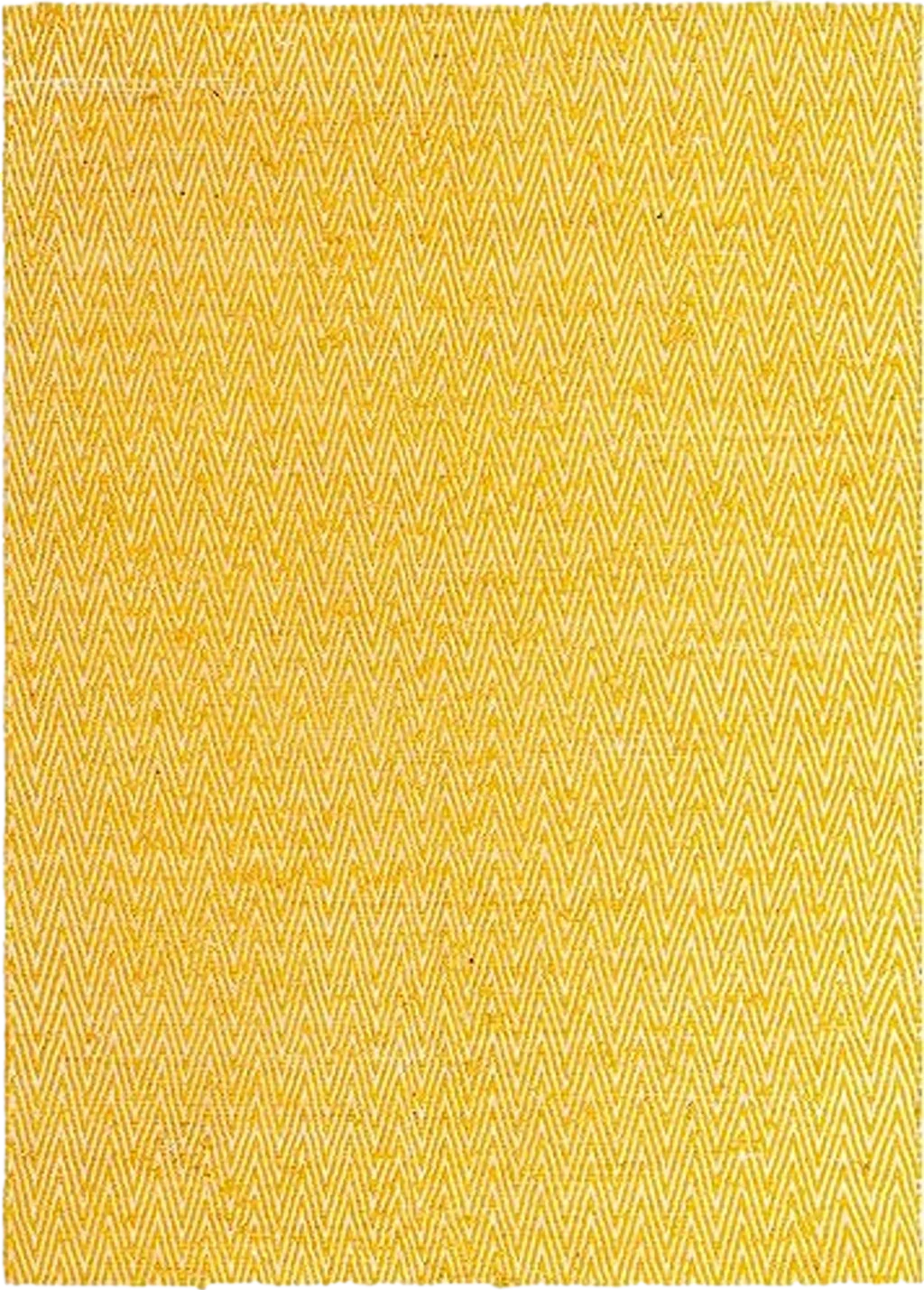 Unique Loom Chindi Chevron Collection Area Rug - Claire (8' x 11' Rectangle, Yellow/ Ivory) - 8′0″x11′0″