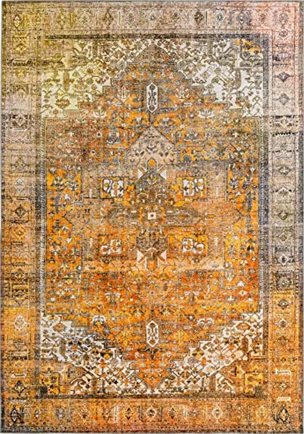Unique Loom Timeless Collection Area Rug - Peter (8' 4" x 12' 2" Rectangle, Yellow/ Black) - 8′4″x12′2″