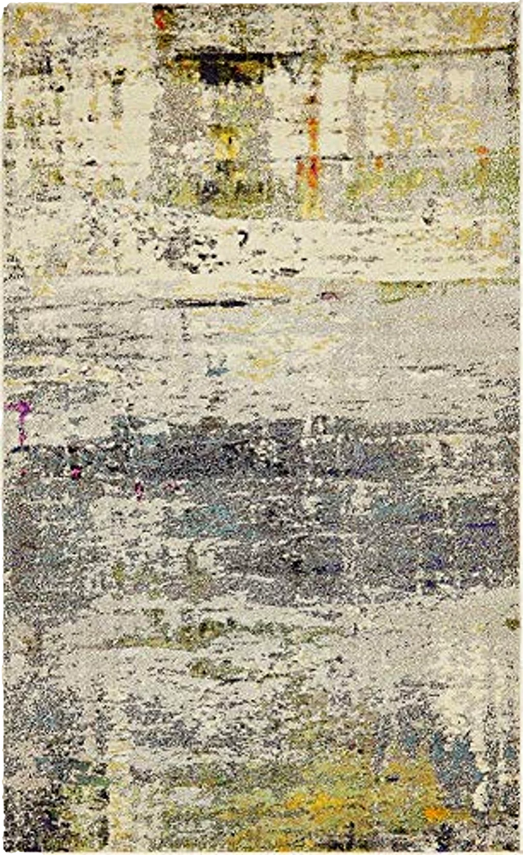 Unique Loom Chromatic Collection Modern Rustic & Vibrant Abstract Area Rug for Any Home Décor, 5 x 8 ft, Beige/Gray - 5′1″x8′0″