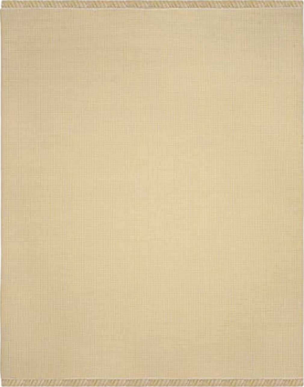 SAFAVIEH Montauk Collection Area Rug - 8' x 10', Ivory & Yellow, Handmade Flat Weave Boho Farmhouse Cotton Tassel Fringe, Ideal for High Traffic Areas in Living Room, Bedroom (MTK340E) - 8′0″x10′0″