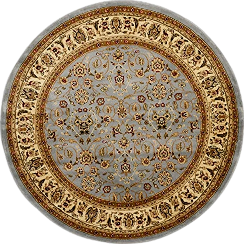SAFAVIEH Lyndhurst Collection 10' Round Light Blue/Ivory LNH312B Traditional Oriental Non-Shedding Dining Room Entryway Foyer Living Room Bedroom Area Rug - 10′0″x10′0″