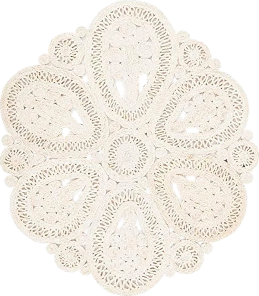 SAFAVIEH Natural Fiber Collection 10' Round Ivory NF360B Handmade Boho Charm Farmhouse Premium Jute Living Room Dining Bedroom Foyer Area Rug - 10′0″x10′0″
