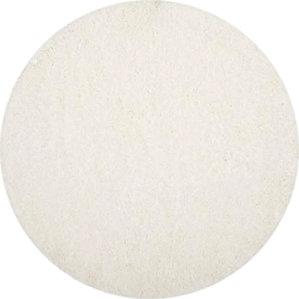 SAFAVIEH Polar Shag Collection 10' Round White PSG800B 3-inch Extra Thick Area Rug - 10′0″x10′0″