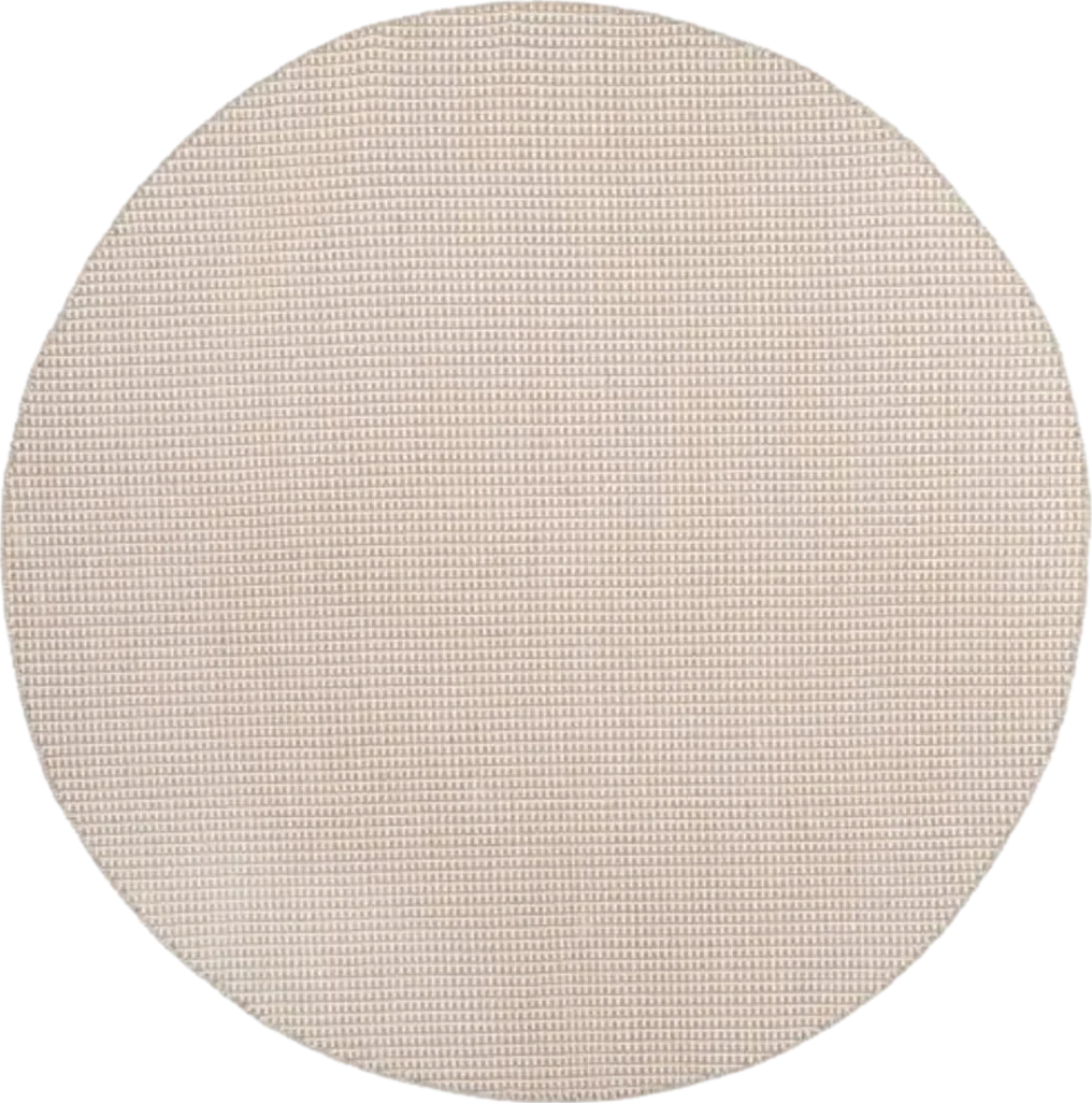 SAFAVIEH Montauk Collection 8' Round Ivory/Grey MTK340A Handmade Flatweave Boho Farmhouse Cotton Entryway Foyer Living Room Bedroom Kitchen Area Rug - 8′0″x8′0″