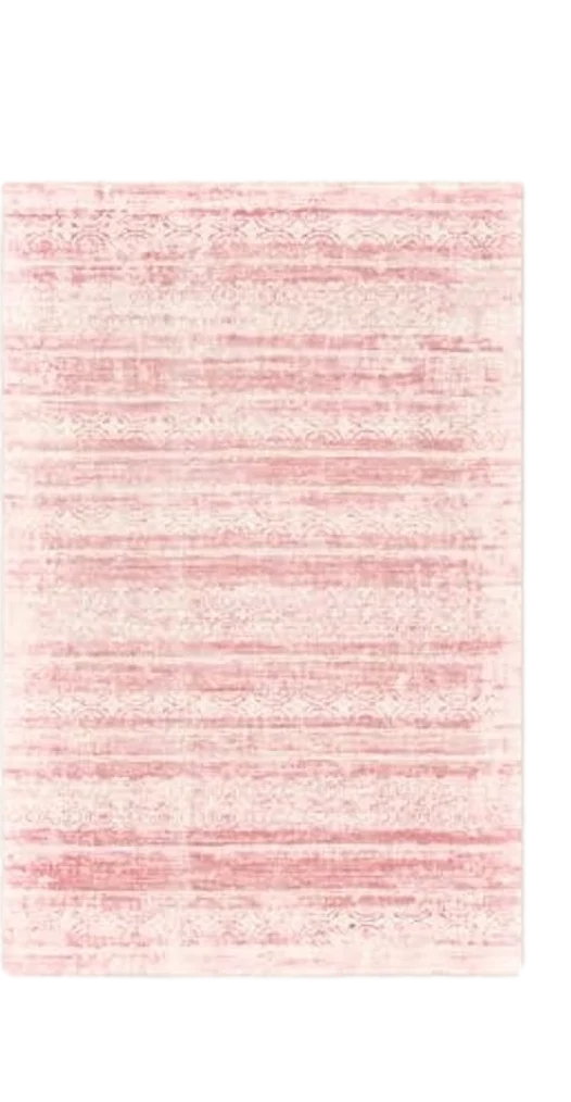 Miukiki 8x10 Pink Rugs for Girls Bedroom, Washable Rugs for Living Room Nursery Kids Baby Playroom Indoor Room Decor, Modern Abstract Floral Non-Shedding Area Rug with Anti Slip Backing,(Pink, 8'x10') - 8′0″x10′0″