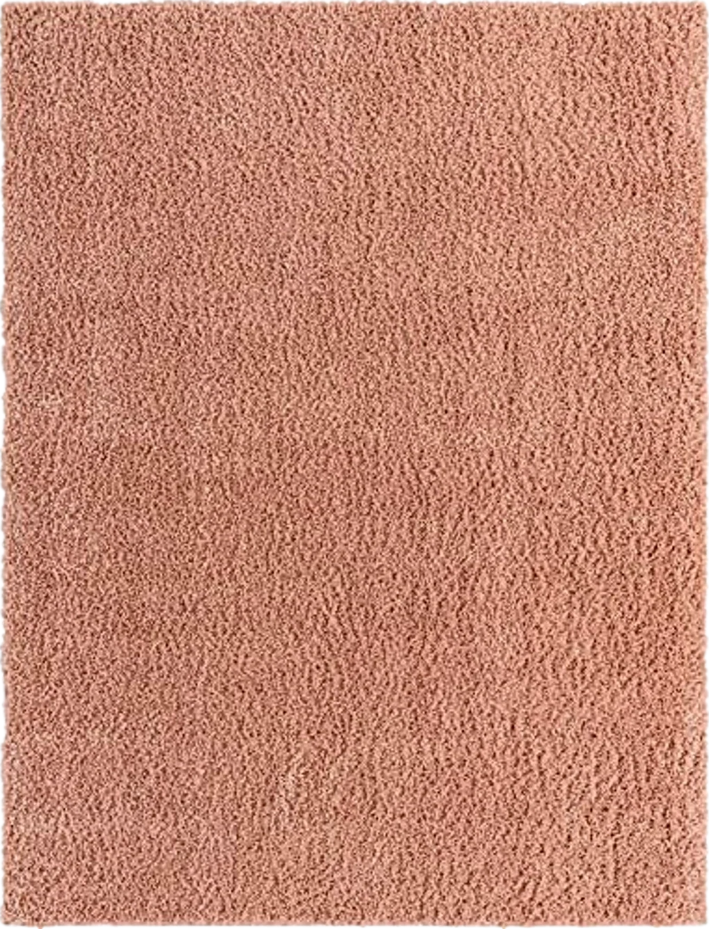 Rugs.com Zermatt Shag Collection Rug – 8' x 10' Dusty Rose Shag Rug Perfect for Living Rooms, Large Dining Rooms, Open Floorplans - 8′0″x10′0″