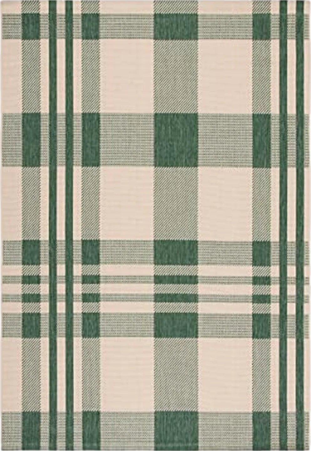 SAFAVIEH Courtyard Collection 8' x 10' Green/Beige CY6201 Plaid Indoor/ Outside Waterproof Easy cleansingPatio Backyard Mudroom Area Mat - 8′0″x10′0″