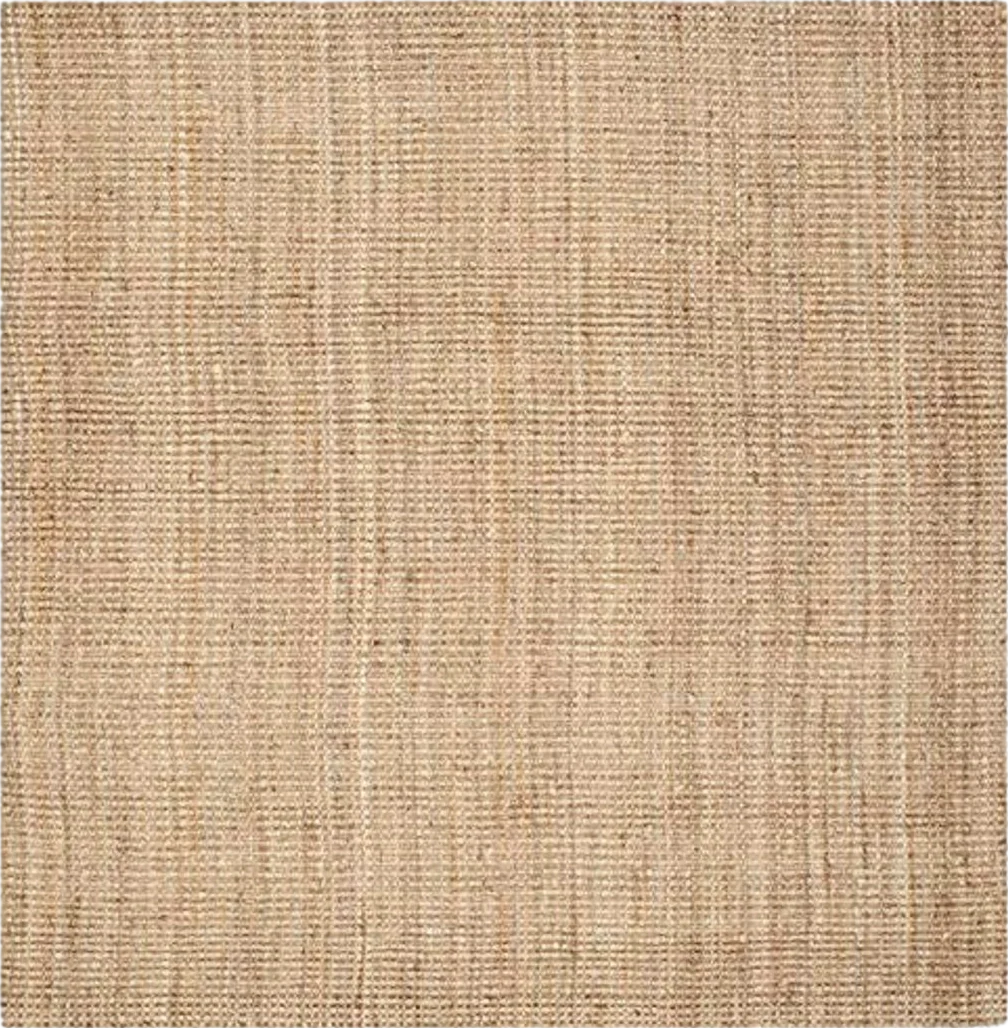 SAFAVIEH Natural Fiber Collection 9' Square Natural NF730C Handmade Farmhouse Premium Jute Area Rug - 9′0″x9′0″