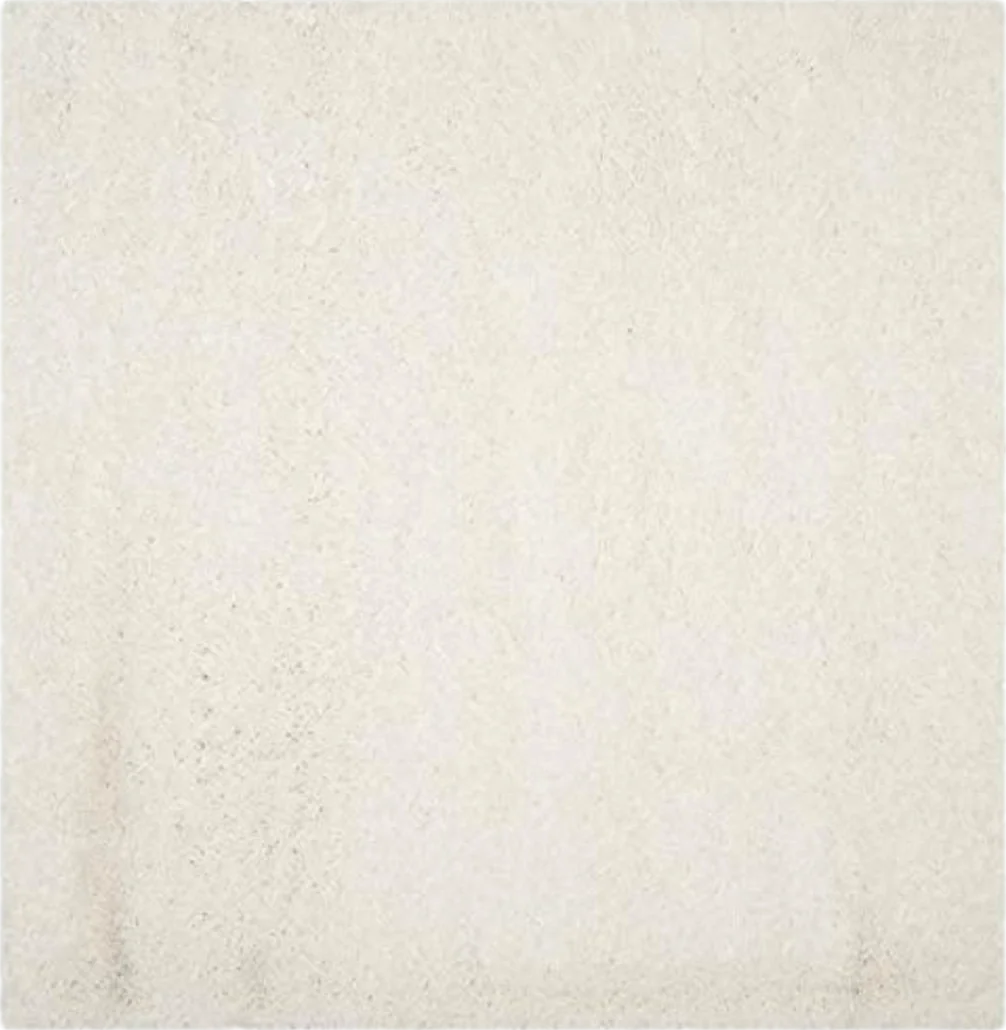 SAFAVIEH Polar Shag Collection 8' Square White PSG800B 3-inch Extra Thick Area Rug - 8′0″x8′0″