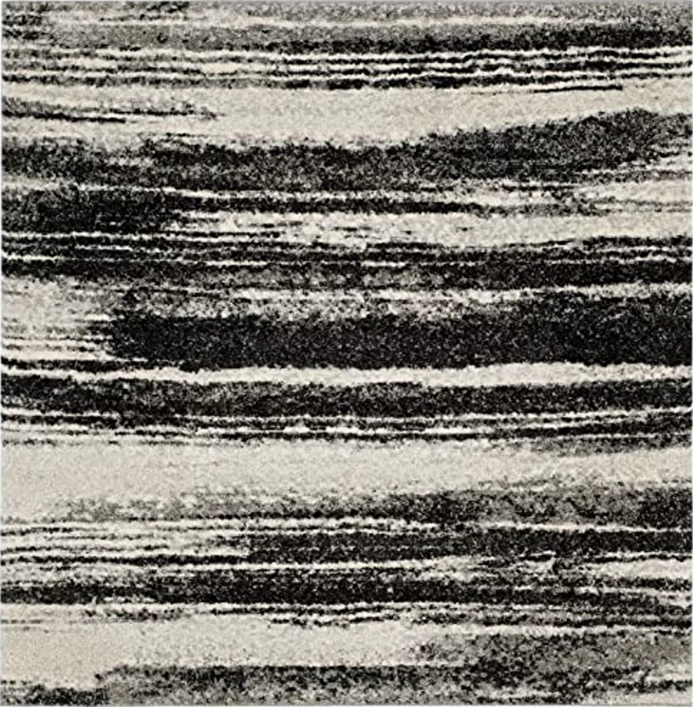 SAFAVIEH Retro Collection 6' Square Dark Grey / Light Grey RET2693 Modern Abstract Non-Shedding Living Room Bedroom Dining Home Office Area Rug - 6′0″x6′0″