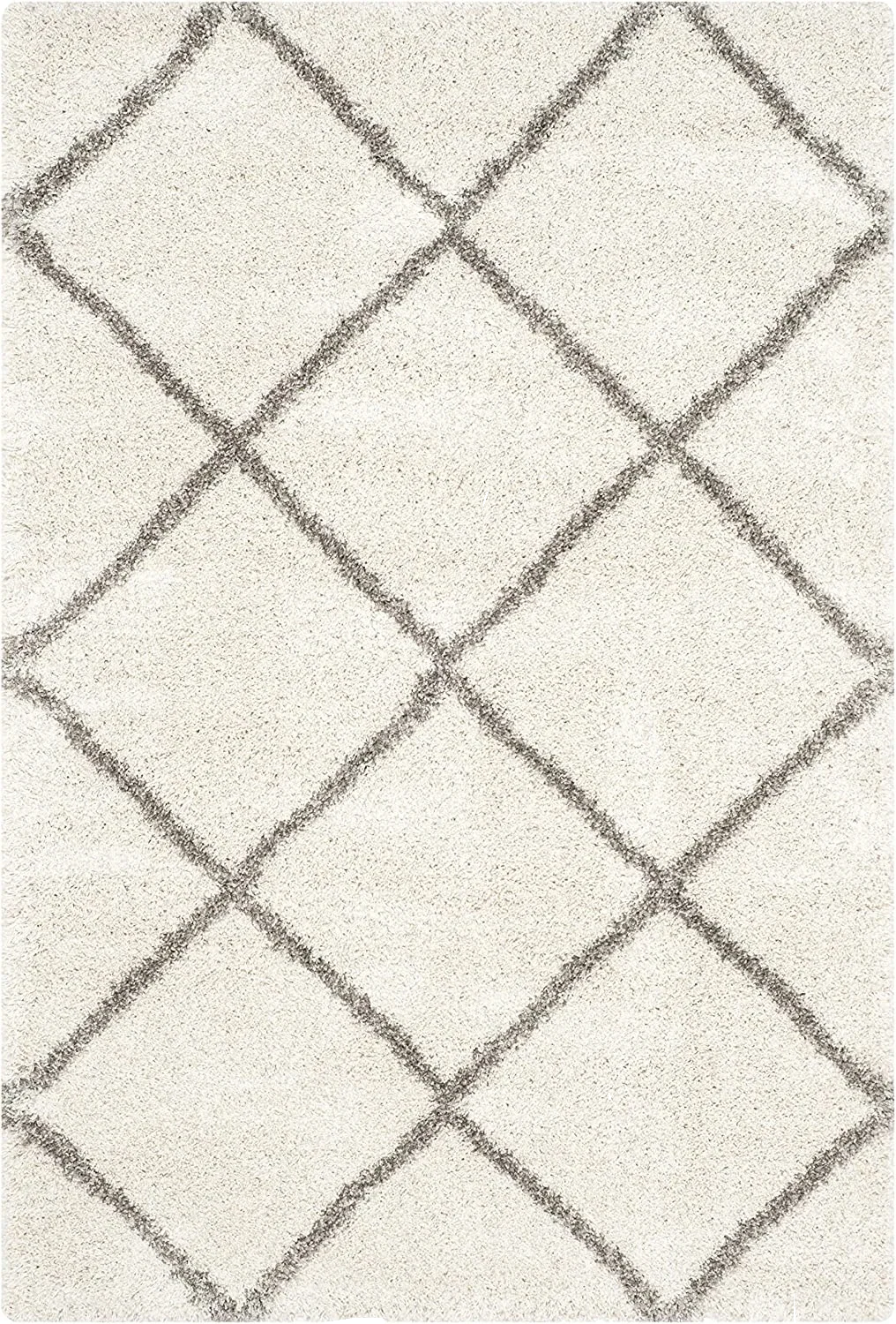 ‎Ivory/Grey ‎Shabby Chic ‎Non Slip ‎Living Room ‎Area Rug - 5′3″x7′6″
