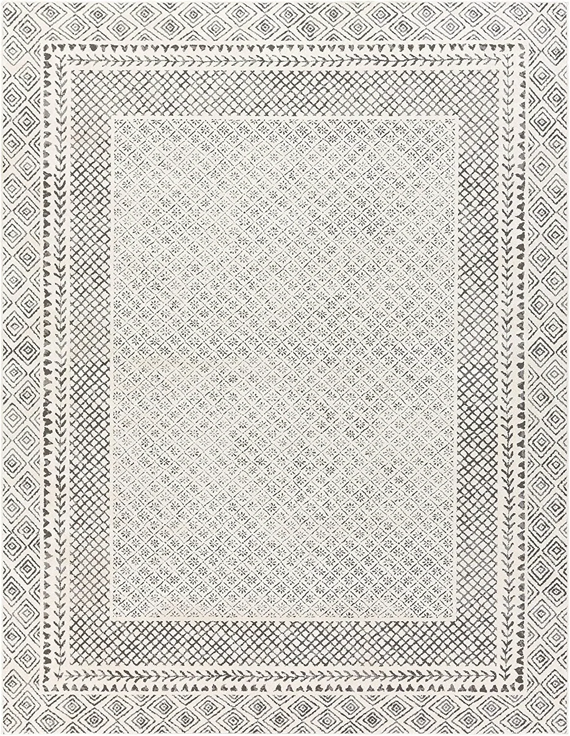 ‎Beige ‎Transitional ‎Non Slip ‎Living Room ‎Area Rug - 7′10″x10′2″
